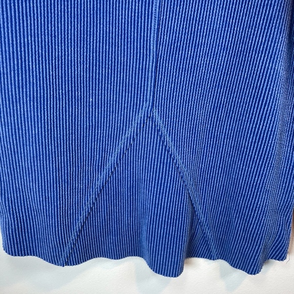 Ariella Women's High Low Long Sleeve Top Royal Blue Shirt Ribbed Stretch  Medium - Picture 10 of 10